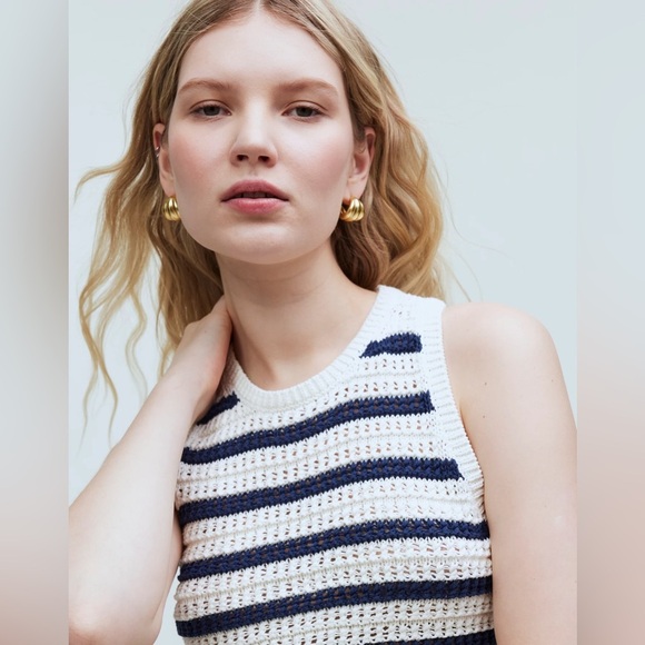 Madewell Crochet-Knit Crewneck Sweater Tank - Size XS - Picture 5 of 6